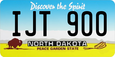 ND license plate IJT900