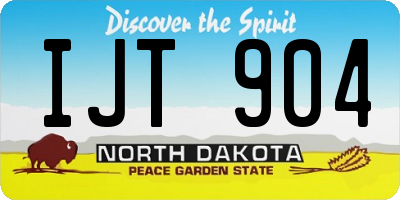 ND license plate IJT904