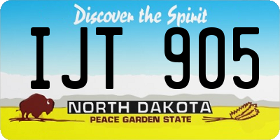 ND license plate IJT905