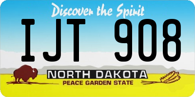 ND license plate IJT908
