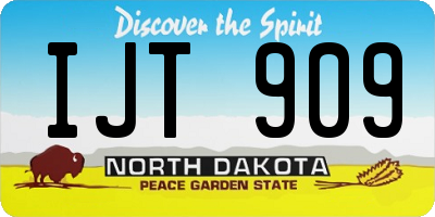 ND license plate IJT909