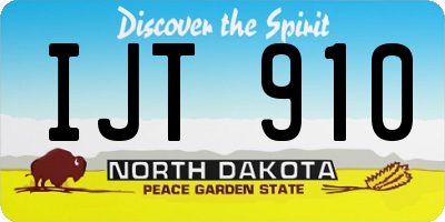 ND license plate IJT910