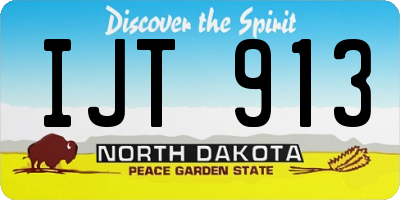 ND license plate IJT913