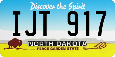 ND license plate IJT917