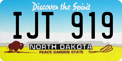 ND license plate IJT919