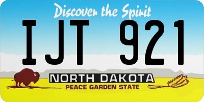 ND license plate IJT921