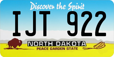 ND license plate IJT922