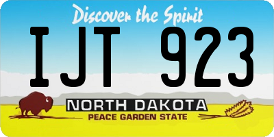 ND license plate IJT923