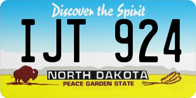 ND license plate IJT924
