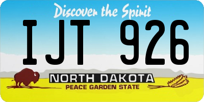 ND license plate IJT926