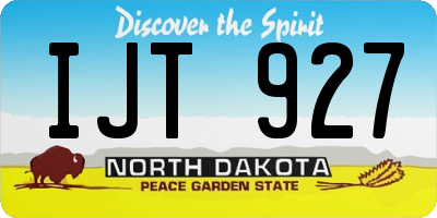 ND license plate IJT927