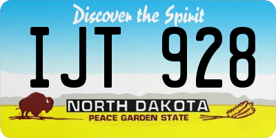 ND license plate IJT928