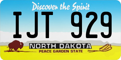 ND license plate IJT929