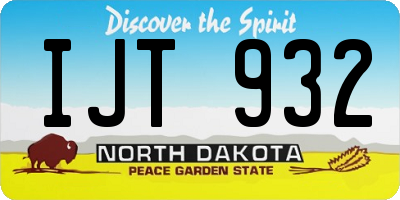 ND license plate IJT932