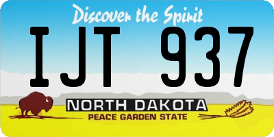 ND license plate IJT937