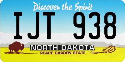 ND license plate IJT938