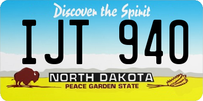 ND license plate IJT940