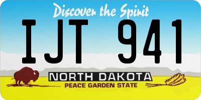 ND license plate IJT941