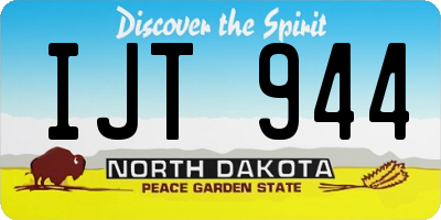 ND license plate IJT944