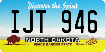 ND license plate IJT946