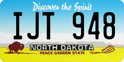 ND license plate IJT948