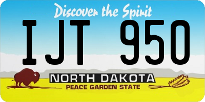 ND license plate IJT950