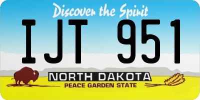 ND license plate IJT951