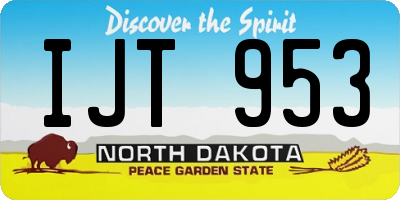 ND license plate IJT953