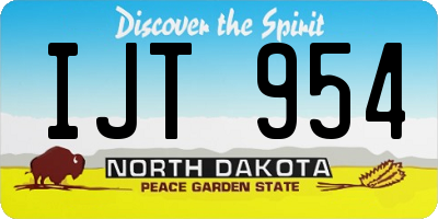 ND license plate IJT954