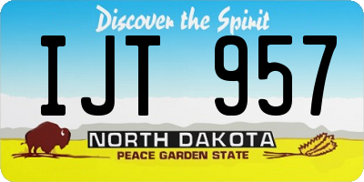 ND license plate IJT957