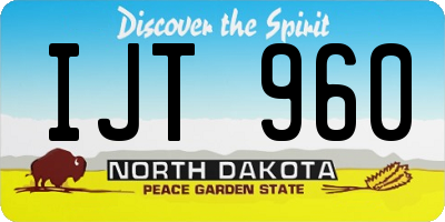 ND license plate IJT960