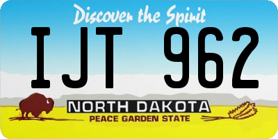 ND license plate IJT962