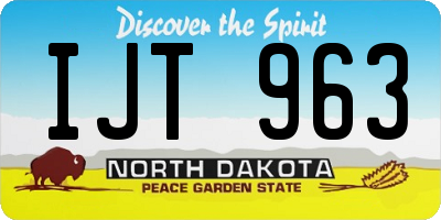 ND license plate IJT963