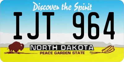 ND license plate IJT964