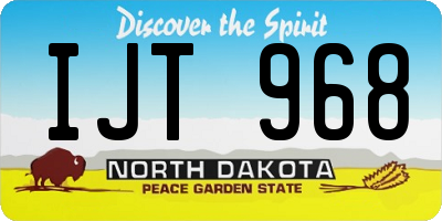 ND license plate IJT968