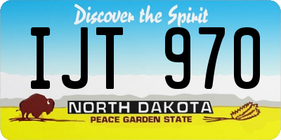 ND license plate IJT970