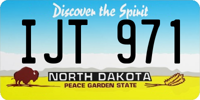 ND license plate IJT971