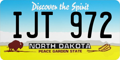 ND license plate IJT972