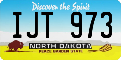 ND license plate IJT973