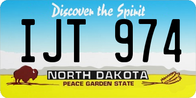 ND license plate IJT974