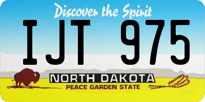 ND license plate IJT975