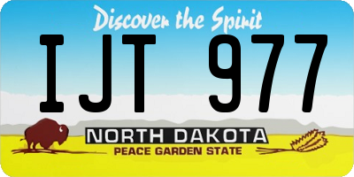 ND license plate IJT977