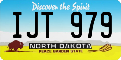 ND license plate IJT979
