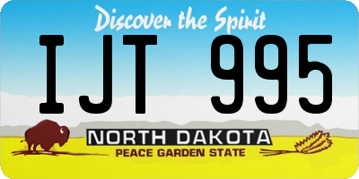 ND license plate IJT995