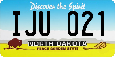 ND license plate IJU021