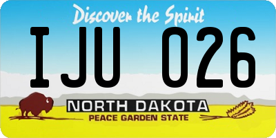 ND license plate IJU026