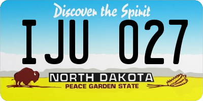 ND license plate IJU027