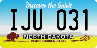 ND license plate IJU031