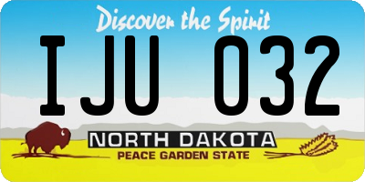 ND license plate IJU032