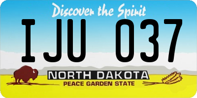 ND license plate IJU037
